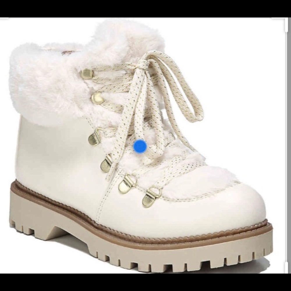 Circus by Sam Edelman Cream Fur Ankle boots